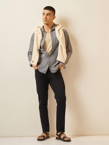 Image of THE BEAR HOUSE Men's Cotton Slim Fit Chinos