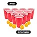 Fairly Odd Novelties Beer Pong Set, 24 Red Cups and Ping Pong Balls.