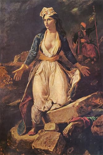 Affiche Graffiti Art Mural Delacroix pour salon moderne 60x90