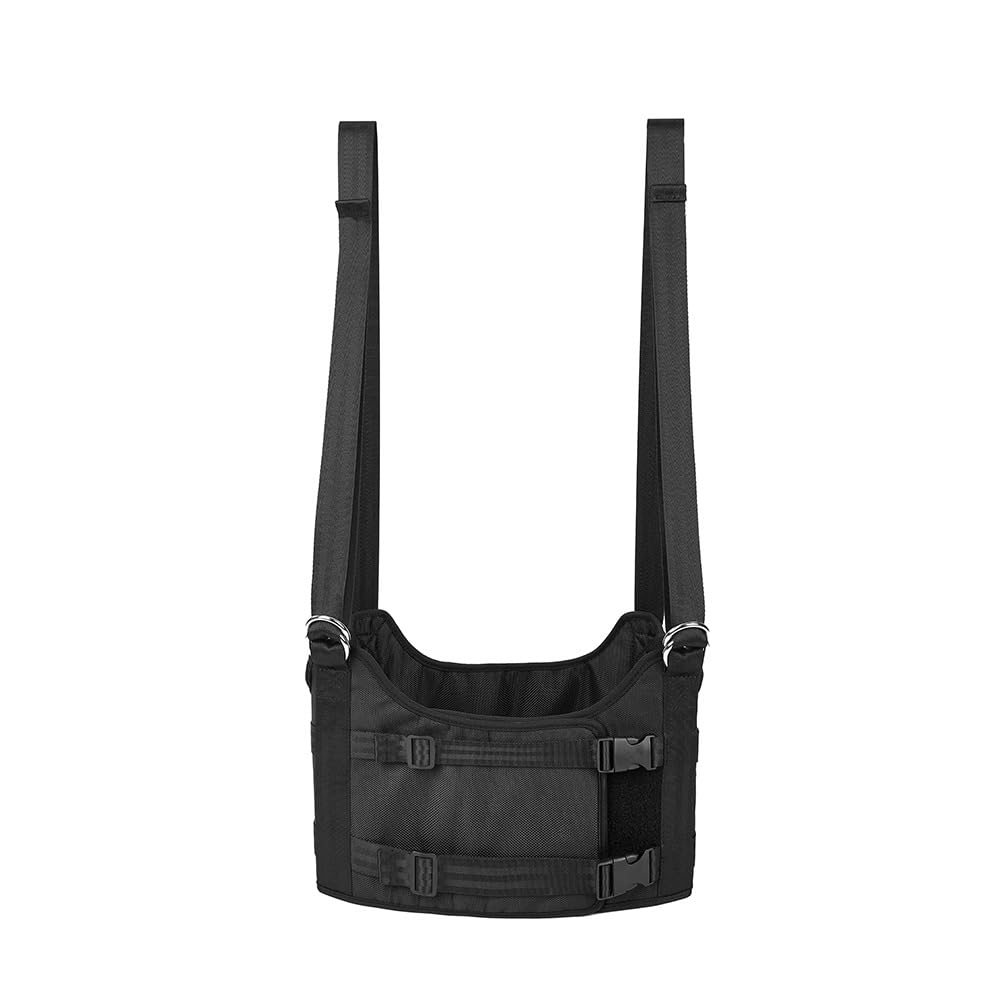 Back Stretcher for Home Use, Spine Decompression Belt for Pain Relief, Adjustable Back Stretching Belt, Back Pain Relief, Neck and Waist Posture Correction, Black M Size