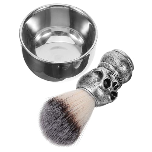 FOMIYES Beard Brush Shaving Bowl Set Men's Shaving Kit Easy to Use Clean for Daily Grooming