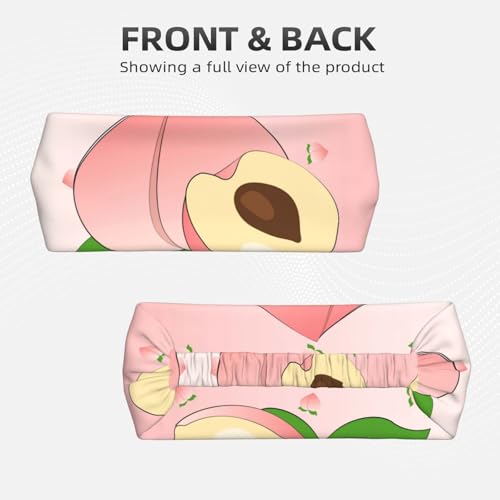Cartoon Peach Sports Headband Highly Elastic Breathable Lightweight and Durable for Running Fitness Yoga Cycling2