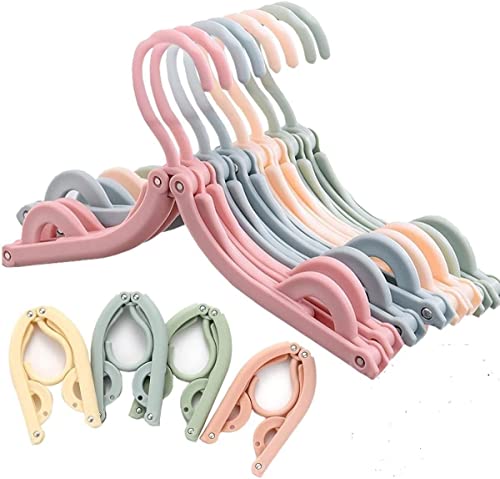 Image of Khedu Feb Portable Folding Clothes Hangers Travel Accessories Foldable Clothes Hangers Drying Rack for Travel (Multicolor)