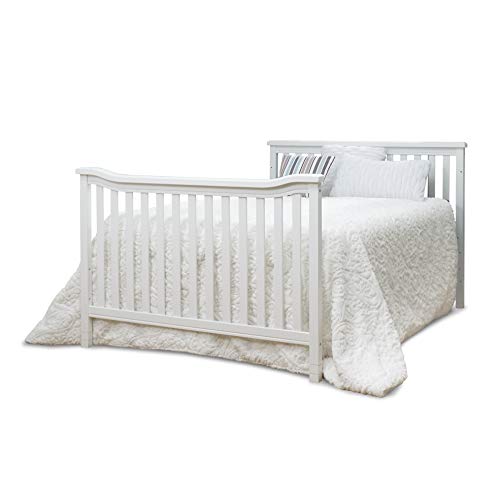 Image of Sorelle Furniture Toddler Rails and Full-Size Bed Adult Rails, Sorelle Wood Bed Rail & Crib Conversion Kit, Converts Sorelle Furniture Crib to Toddler Bed and Full-Size Bed, # 221 - White