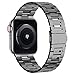 iiteeology Compatible with Apple Watch Band 46mm 45mm 44mm Series 11-1, 49mm Ultra 3/Ultra 2, Light Breathable Stainless Steel Band for iWatch Men Women - Space Gray