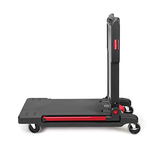 Rubbermaid Commercial Products Convertible Folding Utility Dolly/Cart/Platform Truck With Wheels, 400 Lbs Capacity, For Moving/Warehouse/Office (Fg430000Bla) #TOP7