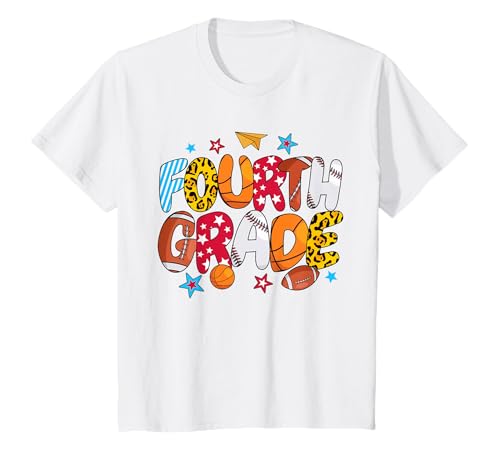 Fourth Grade Sports Baseball Basketball Back to School T-Shirt
