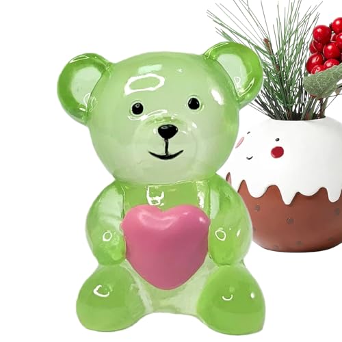 Generisch Figuren | Tierstatue Mit Herz - Lächelnde skulptur,Für Zuhause, Wohnzimmer,...