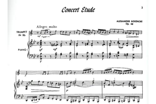 Concert Etude Op 49 | Trumpet Solo Sheet Music for Intermediate Players | Classical Brass Study Piece with Piano Accompaniment for Students | Songbook for Practice Auditions, Recitals and Lessons image 4