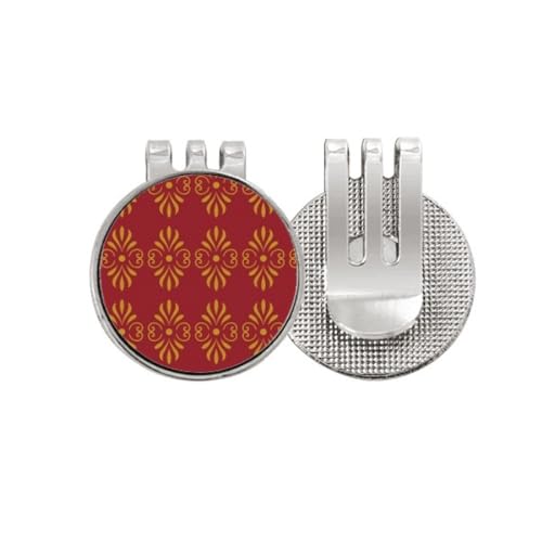 Marqueur de balle de golf Thaïlande rouge élégant, clip chapeau en émail magnétique durable