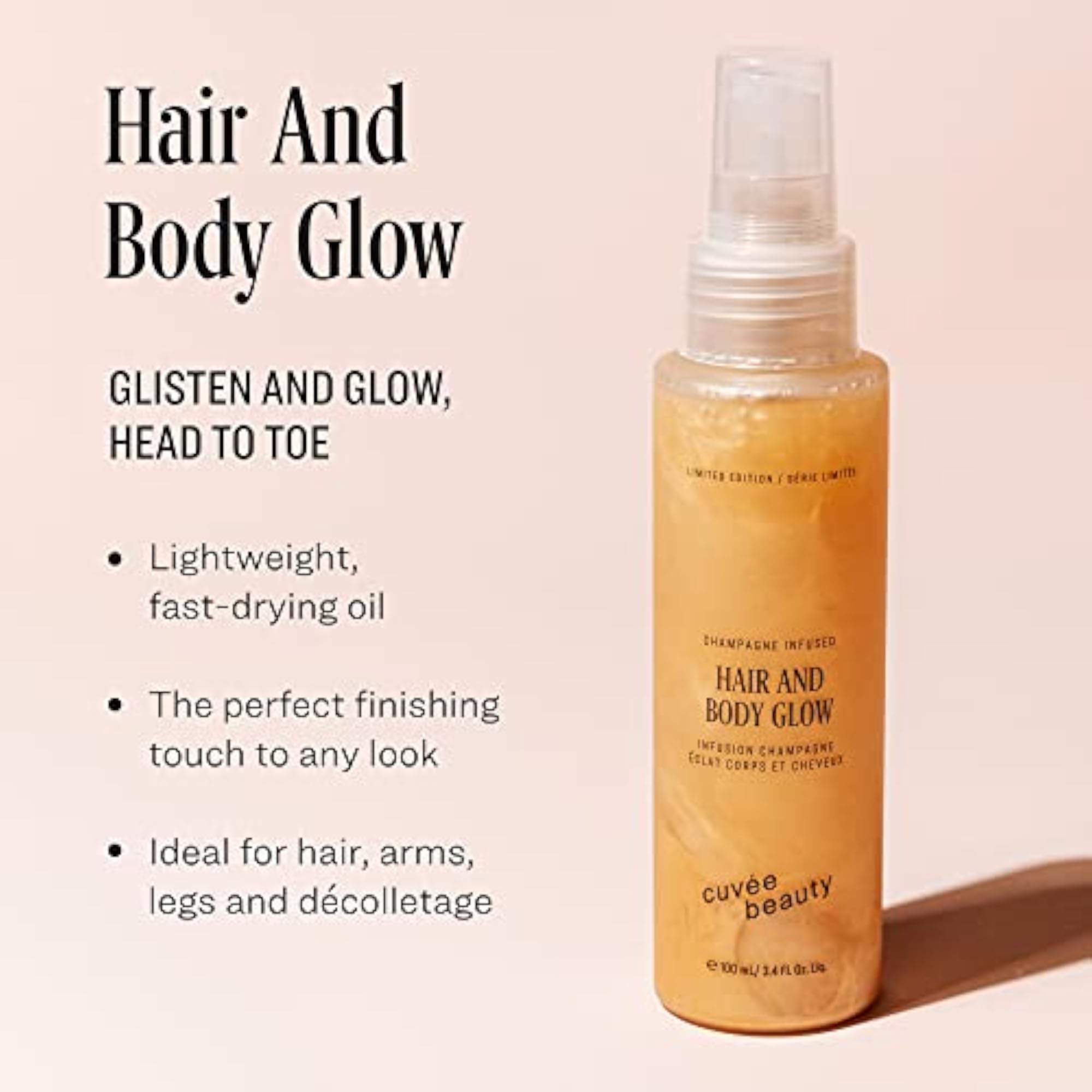 Cuvée Hair and Body Glow, Limited Edition, 3 Fl Oz