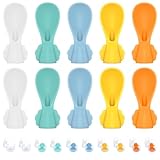 Universal Baby Food Pouch Spoon Attachment - 10 Pack, Silicone Baby Spoons for Pouches, Travel-Friendly Baby Food Squeeze Pouch Spoon