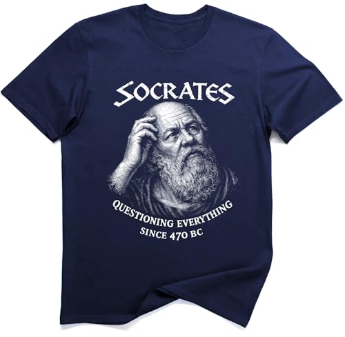 T-shirt Socrate original homme vêtement philosophie grecque graphique