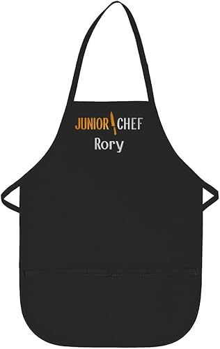THE APRONPLACE Delantal personalizado bordado Junior Chef Kids Delantal