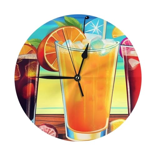 Horloge murale moderne analogique aux finitions minimalistes Happy Hour