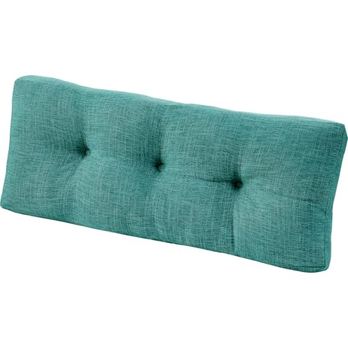 downluxe Indoor Bench Cushion for Indoor Furniture, Non-Slip Tufted Overstuffed Textured Foam Bench Seat Cushion, 42" X 16" X 4", Green, 1 Pack