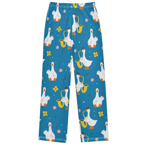 Boy's Pants Music Goose Jogger Pants Elastic Waist Long Bottoms Trousers with Pockets 6-14 Years