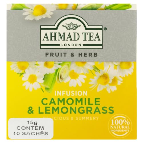 Ahmad Tea London Chá Misto De Camomila E Capim-Limão Fruit & Herb Caixa 15G 10 Unidades De 1 5G Cada
