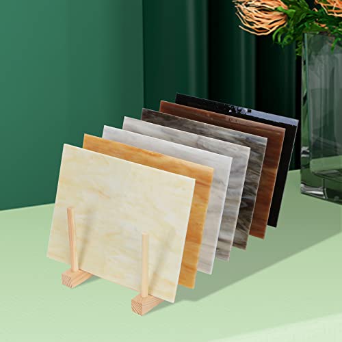 Buenoarte 12 Sheets Stained Glass Sheets, 6 X 8 Inch Cathedral Stained Glass Sheets, Art Bubble Glass, Mosaic Tiles Crafts For Diy Glass Craft Lovers (Black, White & Coffee Mixed) #TOP6