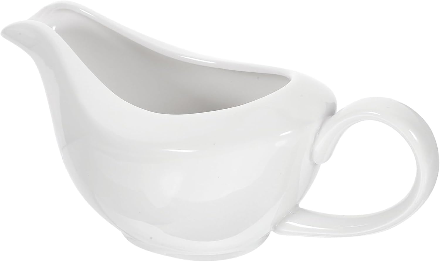 PRETYZOOM 400ml Porcelain Gravy Boat Handle Dipping Sauce Cup Sauce Dispenser Condiment Boat