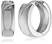 925 Sterling Silver Wide Huggie Hoop Earrings High Polished Shiny (0.6