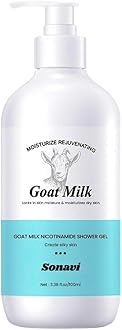 Goat Milk Body Wash Shower Gel - Gentle Body Cleanser for Smooth Skin | Body Brightening & Glow Body Wash | Body Wash for Softer, Smoother Skin 200 Ml