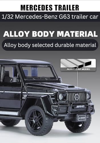 Image of Invite Enterprise 1:32 Marcedees G63 Trailer Diecast Metal Pull Back Car with 6 Openable Doors with Sound and Light Toy Decoration car Best Gift Toys for Kids 【Colors as Per Stock】