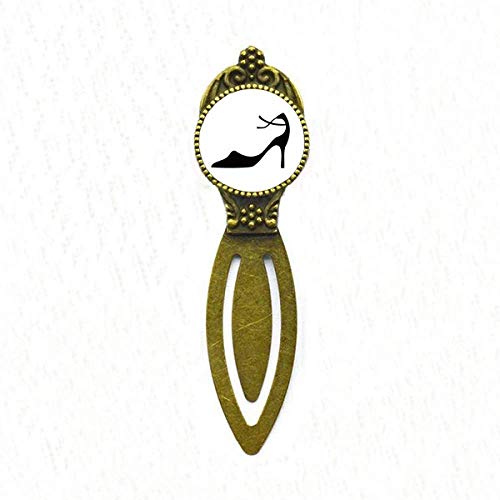 Marque-page noir talons hauts silhouette livre liseuse accessoire