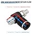 TAILONZ PNEUMATIC 3 Pack SL-1/4-N1 Push to Connect Air Line Fitting Air Flow Control Valve 1/4 Inch od 1/8 Inch Npt Elbow 90 Degree Air Speed Control Valve Fitting Push Lock