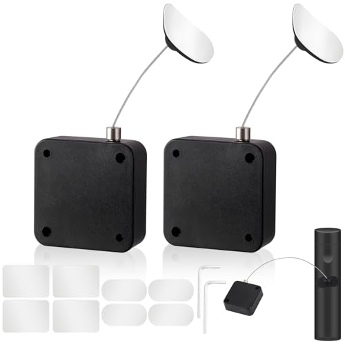 MERDTTES 6.5 Ft Retractable Remote Control Tether Locks Security Lanyard Lock with Adjustable Leash Length Clasp for TV Remote Control Tablets Showroom Gaming Controller (2 PCS)