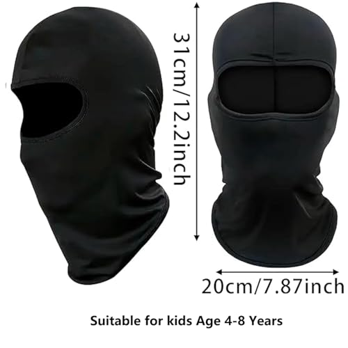 Image of Kids Lightweight Balaclava Face Mask - Boys Girls Sun Protection Windproof Full Face Head Mask for Skiing Cycling