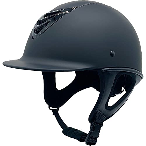 Lpitoy Casco Ecuestre para Adultos, Casco De Equitación, Sombrero De Caballero, Casco De Velocidad con ala Extraíble, Equitación, 58 62cm
