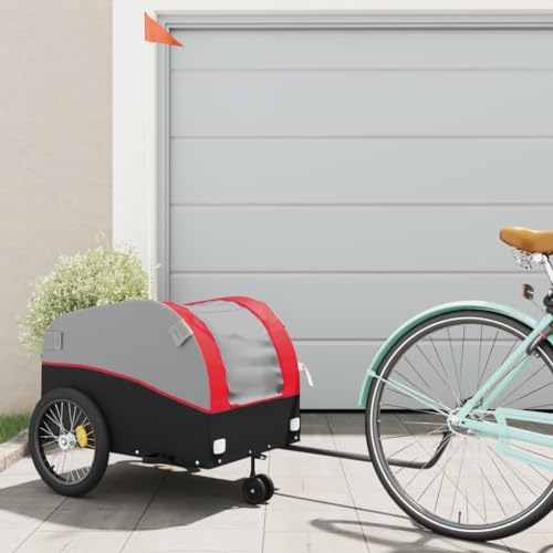 SKM Bike Trailer Black and Red 45 kg Iron (Weight-11KG)-4146