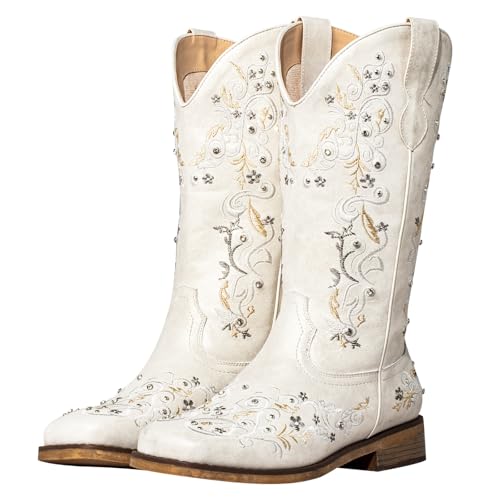 SheSole Wide Calf Cowboy Boots