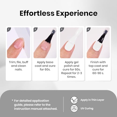 Image of Beetles 10ml White Gel Polish - 1pc Pure White Gel Polish French Nail Art Manicure Salon DIY Design at Home Soak Off UV Gel