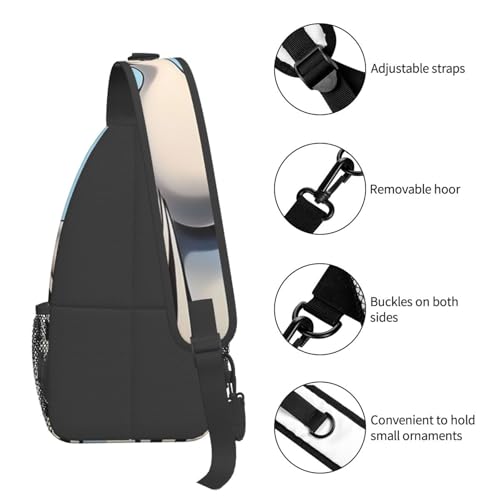 Cross Chest Bag Diagonally Sling Backpack negro miniatura 5
