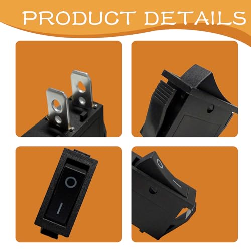 Image of HY35C 2-Pins Push Button Switch AC 125 /250V 16 /12 /10A ON /Off Rocker Switch Suitable for Household Devices