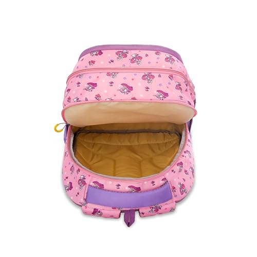 Image of American Tourister The Smurf with Durable Polyester Backpack for Girls /Official Smurfs Collection /Spacious 3 Compartments with Front Pocket /Adjustable Padded Straps for School, Picnic- Pink /Purple