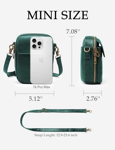 Yarnic Small Messenger Bag & Cell Phone Purse for Women(Dark Green)4