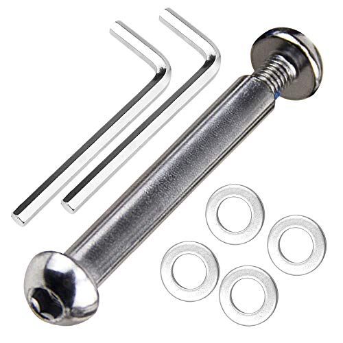 OTFAITP Boulon d'essieu avant et arrière M8 8 mm x 28 mm-86 mm en acier au carbone de qualité 8,8 pour trottinette, ado/adulte, capacité de 800 kg