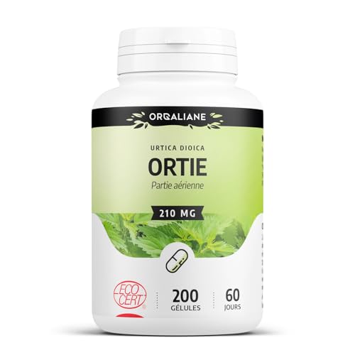 Ortie partie aérienne Biologique | 630 mg/jour | Urtica dioica | Certifié Ecocert | 200 Gélules