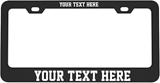 IQCGSSYG Custom Front License Plates Frame 4 Pre-Installed Holes Personalized License Plate Cover Add Your Own Name Text Metal Aluminum Auto Decorate, One Size, SSYG-CP-20220918