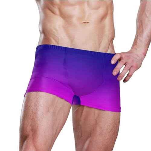 Dark Blue Mangenta Mens Swim Trunk Swimwear Bathing Suit Swim Brief Square Leg Board Short S Dark Blue Mangenta3