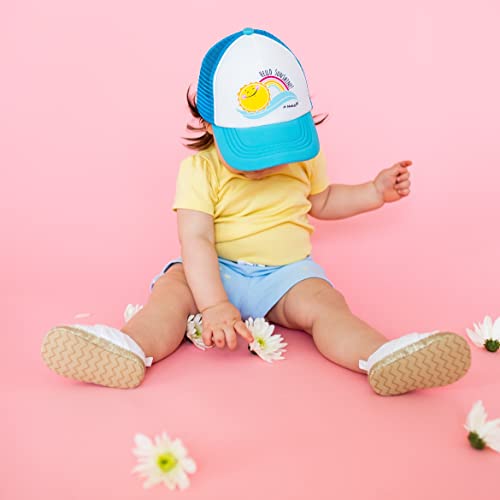 Jp Doodles Hello Sunshine Kids Trucker Hat. Baseball Mesh Back Cap Fits Baby, Toddler And Youth (Teal, Kiddo 2-5 Yrs) #TOP2