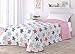 Victorio & Lucchino Colcha Fina Infantil de Verano y Primavera Sin Cojines. Ligera Colcha cubrecama de microfibra. (Cama 90cm, Estrellas Rosa)