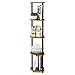 Furinno Turn-N-Tube 5 Tier Corner Display Rack Multipurpose Shelving Unit, 1-Pack, Light Cherry/Black