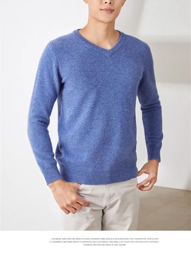 Men Soft V-Neck Casual Sweater Classic Long Sleeves Pullover Slim Fit Pullover Men's Casual Dress Sweater2
