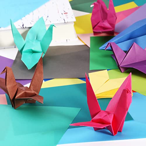 Tofficu 50 folhas de papel origami para, papel quadrado de um lado, papel origami para, papel dobráv