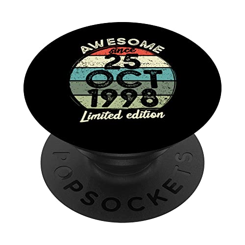 Camiseta de cumpleaños de 25 años, 25 de octubre de 1998, 25 cumpleaños PopSockets PopGrip Intercambiable