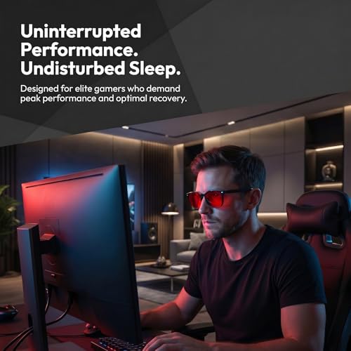 Image of Gaming Glasses, Blue Green Light Blocking, Screen Fatigue, Sleep Glasses for Men Women, Gift for Gamers